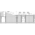 CMU shop drawings, show sizes, profiles, coursing, and locations of special shapes.