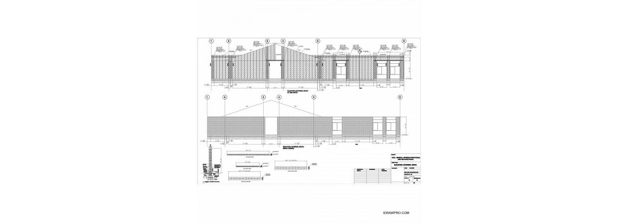 CMU shop drawings, show sizes, profiles, coursing, and locations of special shapes.