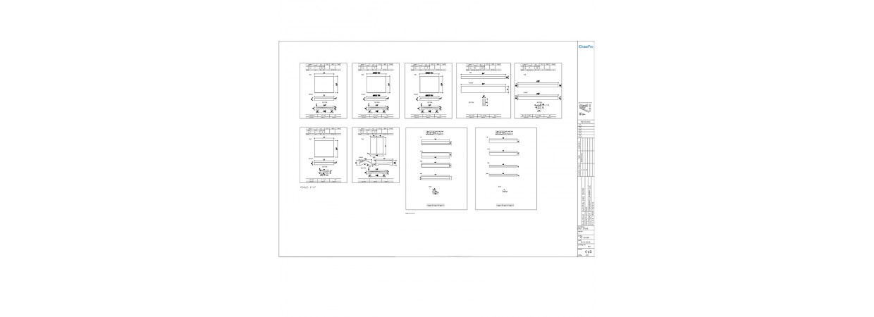 Cast Stone Shop Drawings with cut tickets