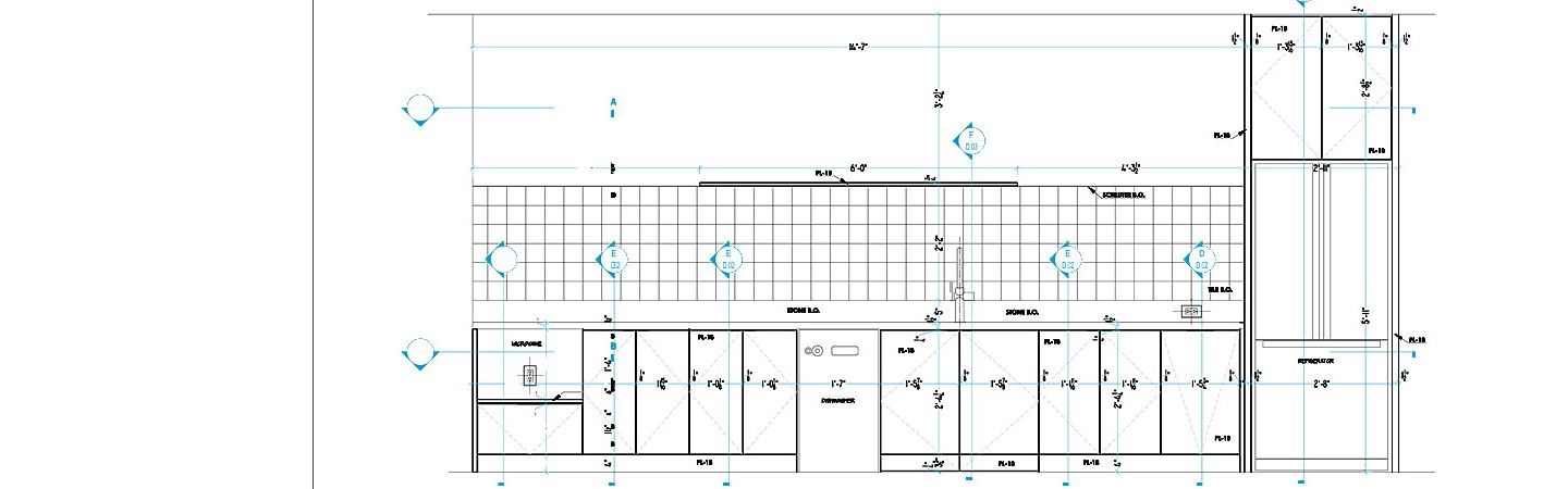 Kitchen shop drawings needed for remodeling project.