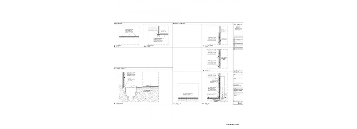 Wall and floor tile shop drawings for public restrooms