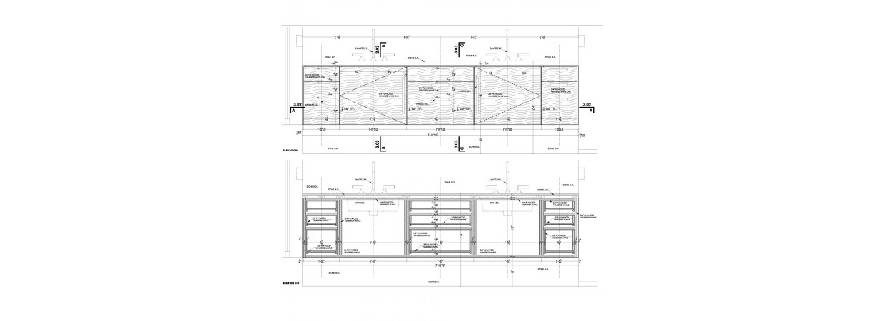 Kitchen, master bath and bedroom cabinets shop drawings