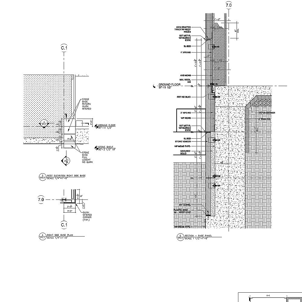 Bluestone Panels Shop Drawings For New Construction Project