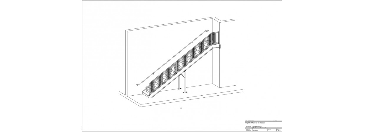 Bungalow stairs and railing shop drawings