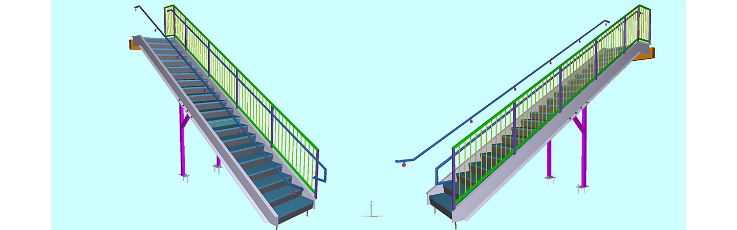Bungalow stairs and railing shop drawings