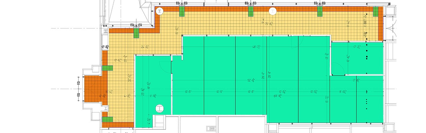 Commercial Carpet and tile flooring shop drawings