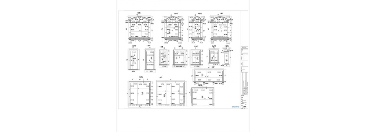 Cast Stone Shop Drawings For New Construction Project