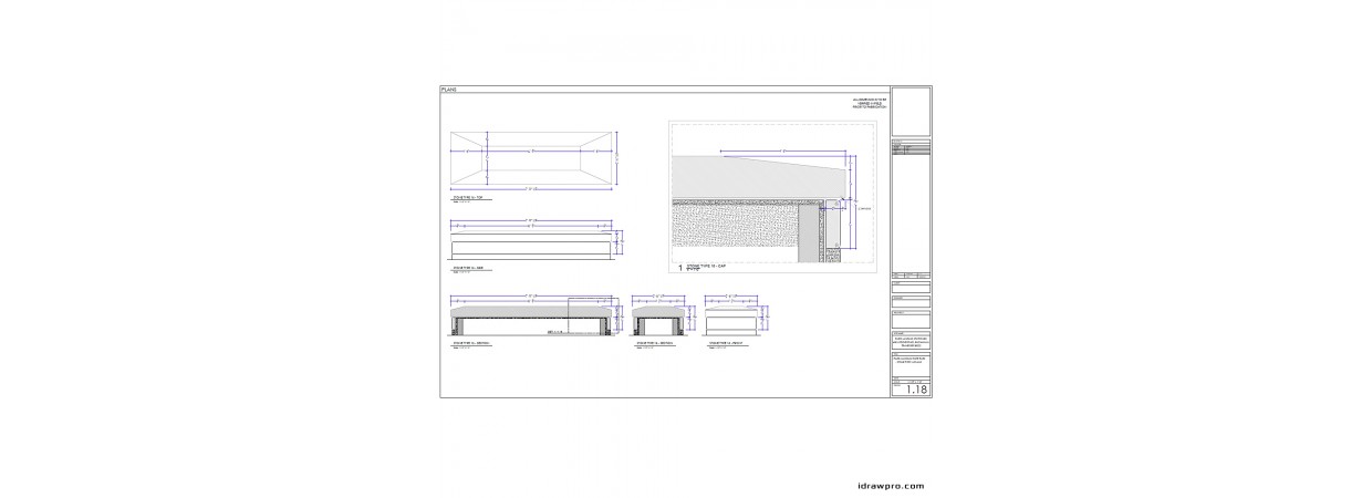Cast Stone Shop Drawings with cut tickets & setting drawings