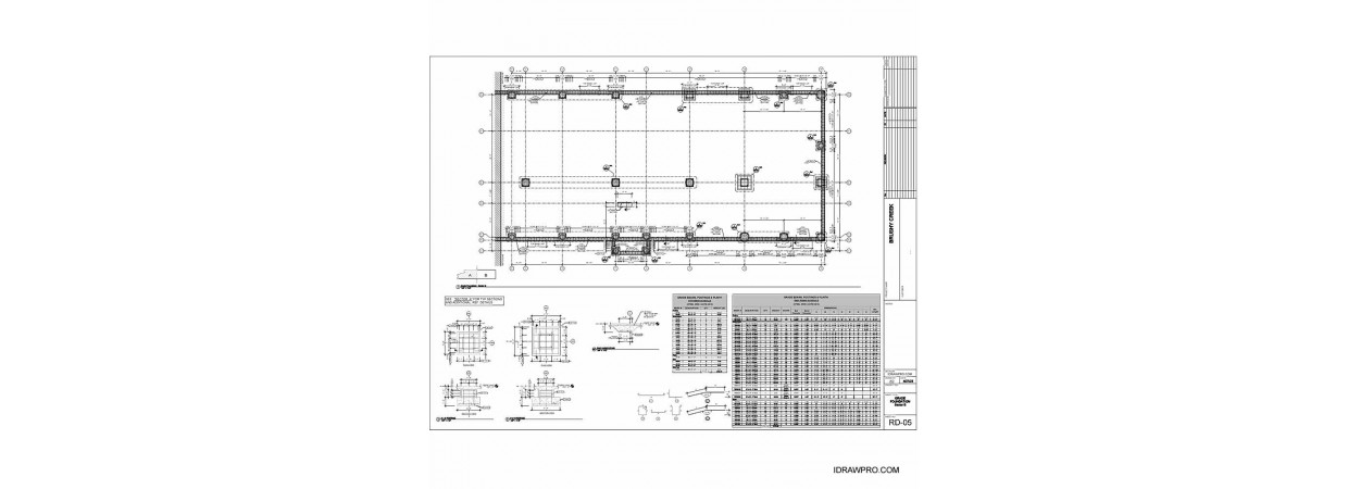  Rebar shop drawings including placement layout details and schedule.