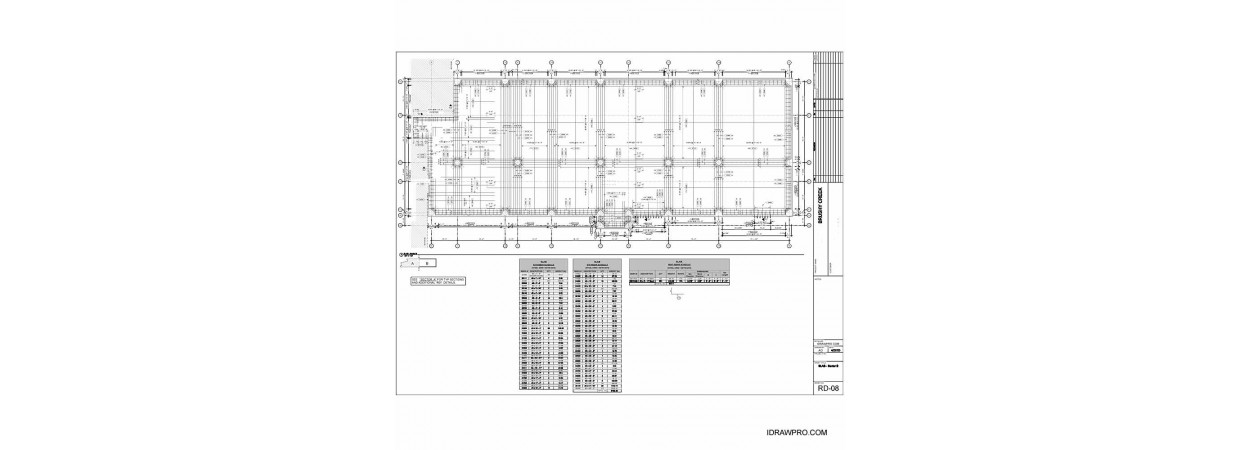  Rebar shop drawings including placement layout details and schedule.