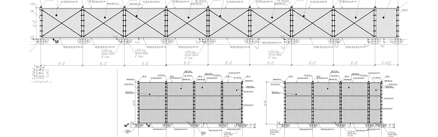 Chain link fence shop drawings