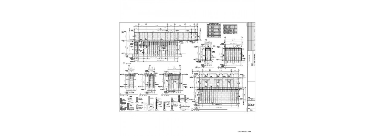 CMU reinforcing placement layout details and rebar schedule