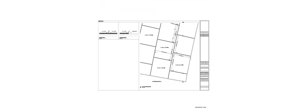 College Courtyard tiles layout shop drawings