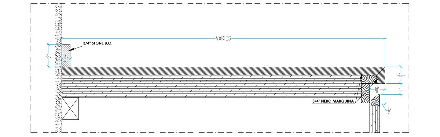 Kitchen countertop shop drawings