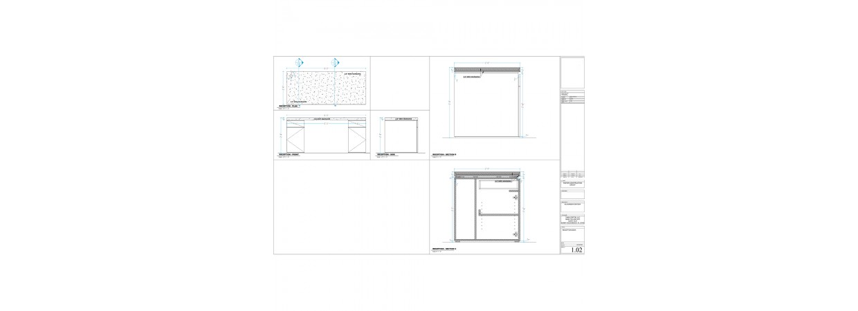 Kitchen countertop shop drawings