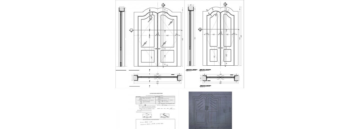 Custom wood doors shop drawings