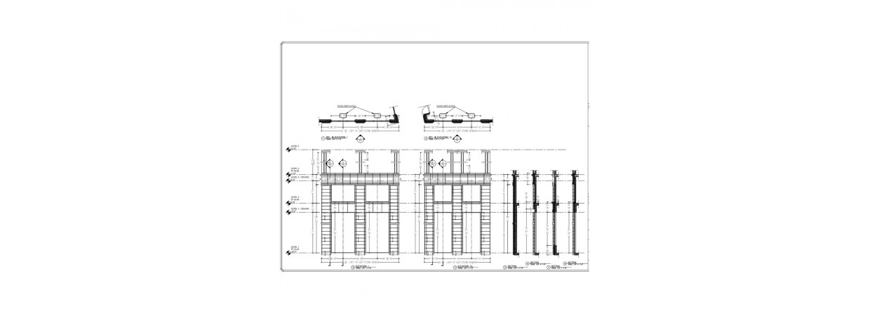 Cast Stone Shop Drawings with cut tickets and setting drawings