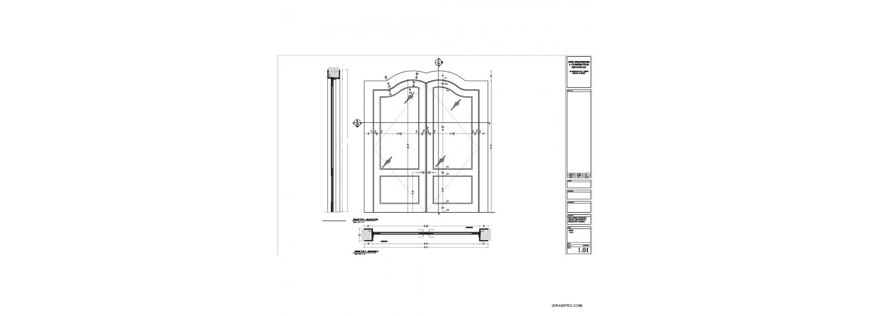 Custom wood doors shop drawings