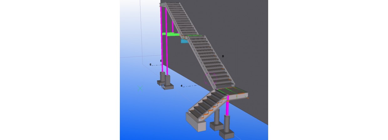 Exterior Stairs Shop Drawings with 3D Model