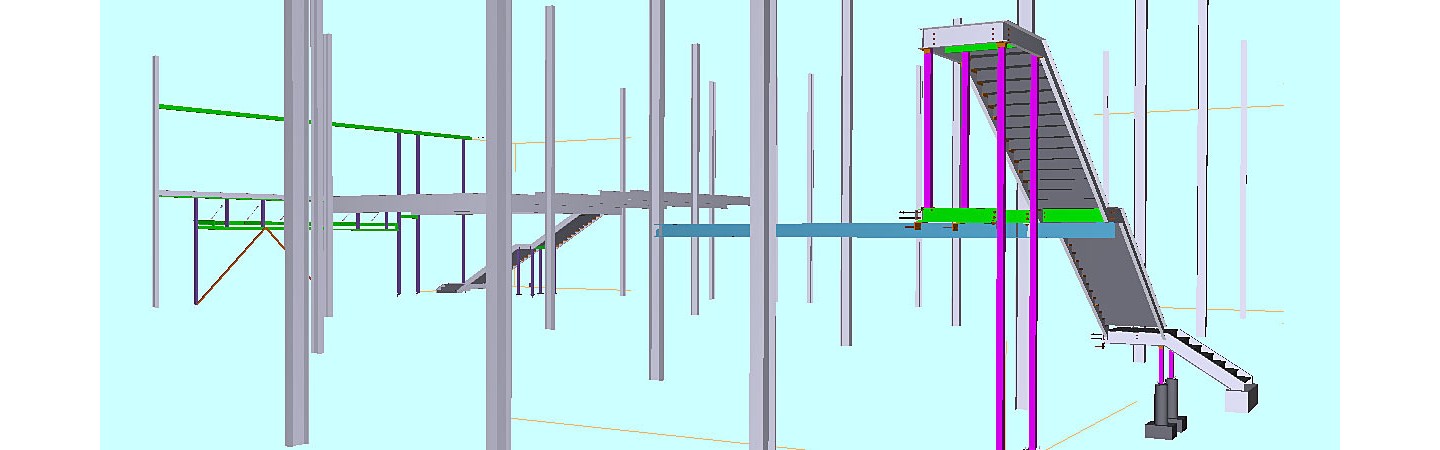 Exterior Stairs Shop Drawings with 3D Model