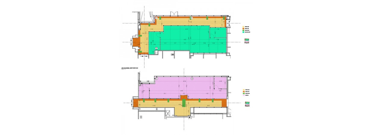 Commercial Carpet and tile flooring shop drawings