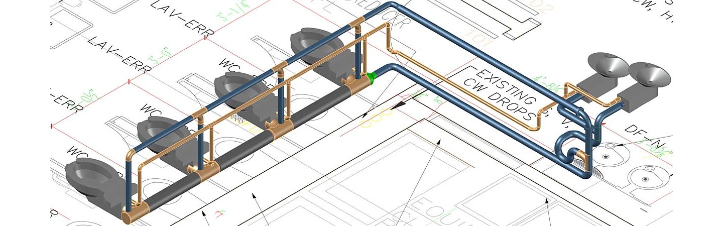 2D/3D shop drawings and as-built drawings for the drinking fountain