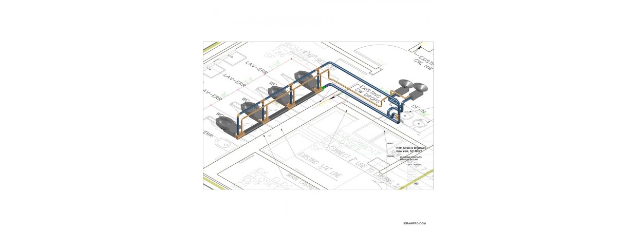 2D/3D shop drawings and as-built drawings for the drinking fountain