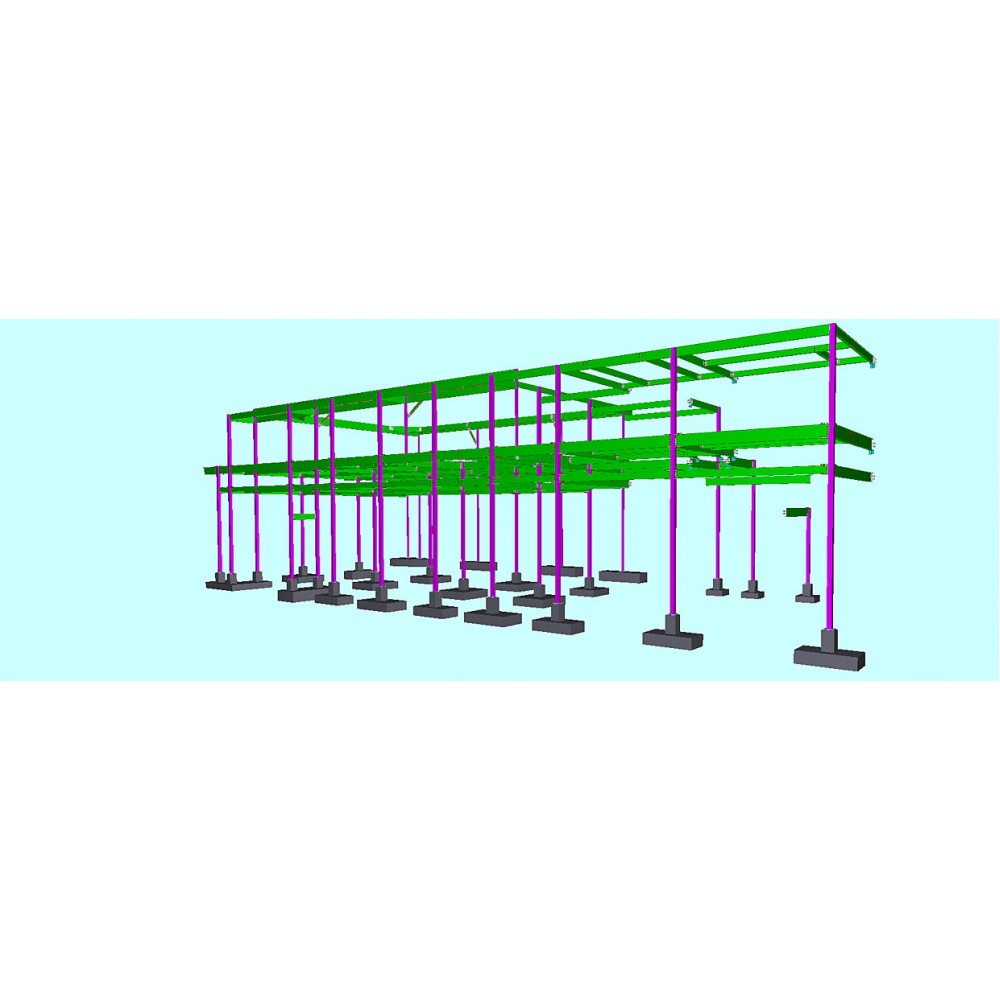 Structural steel shop drawings with erection and fabrication drawings