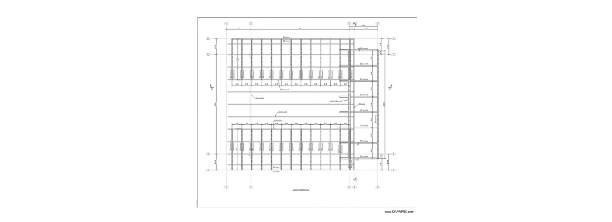 Structural steel shop drawings for hotel carport.