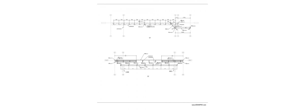 Structural steel shop drawings for hotel carport.