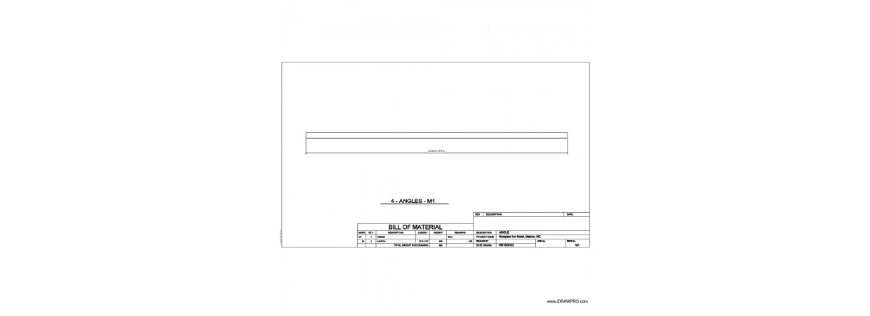 Structural steel shop drawings for hotel carport.