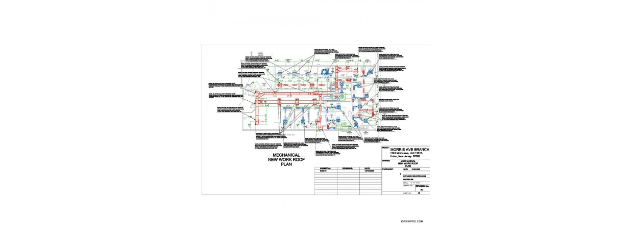 I am looking for duct connections and measurements shop drawings.