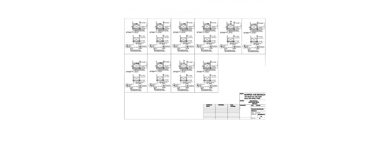 I am looking for duct connections and measurements shop drawings.