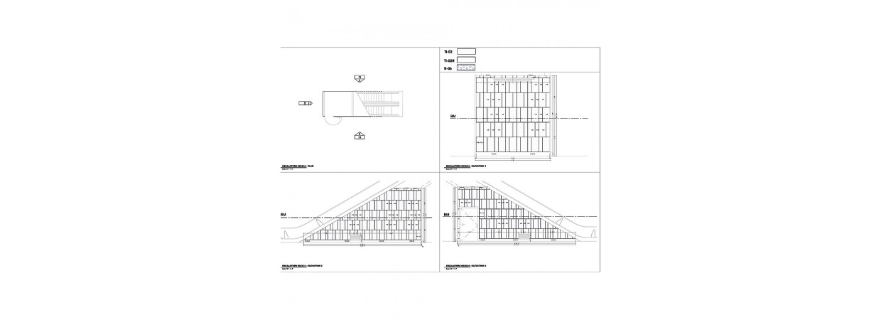 Porcelain floor and wall tile shop drawings for new shopping mall