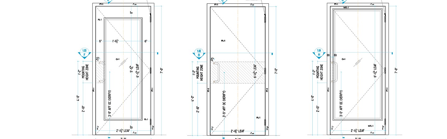 Interior Doors Shop Drawings With Hardware Schedule