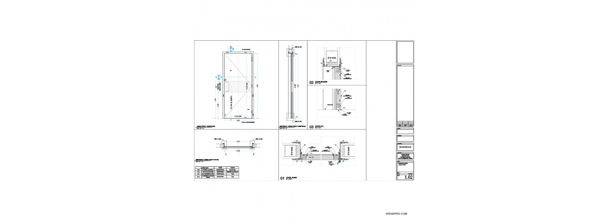 Interior Doors Shop Drawings With Hardware Schedule