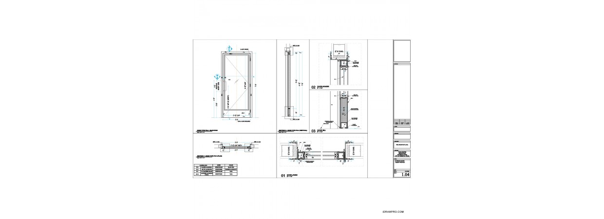 Interior Doors Shop Drawings With Hardware Schedule