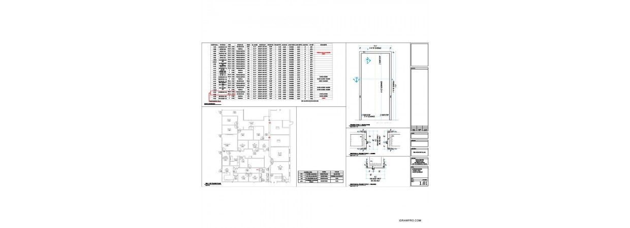 Interior Doors Shop Drawings With Hardware Schedule