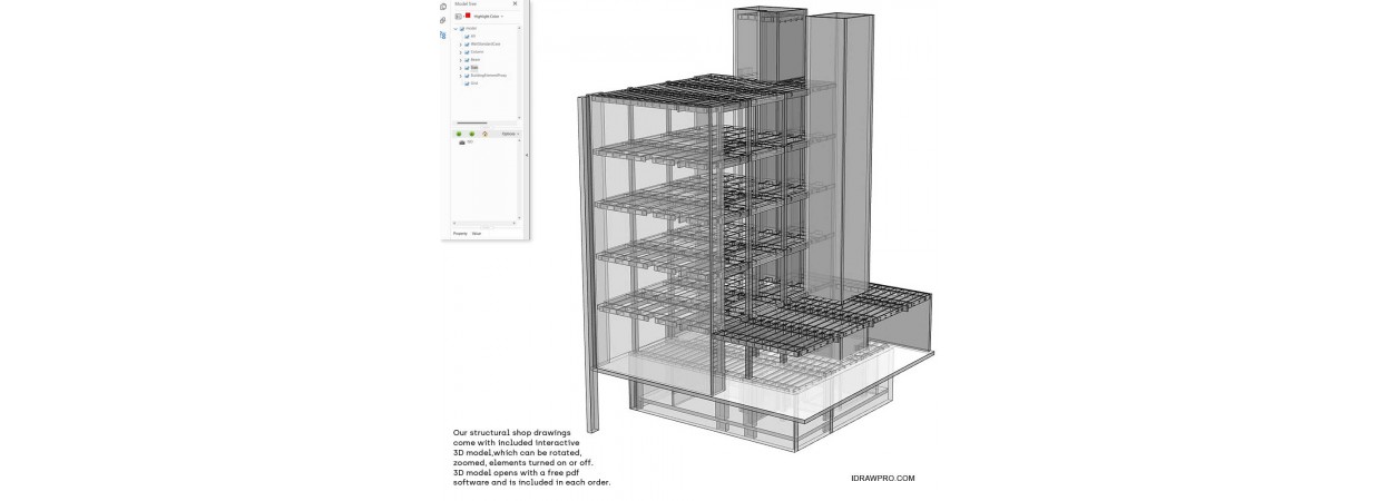  Floor Joist shop drawings with placement layout, details and material schedule.