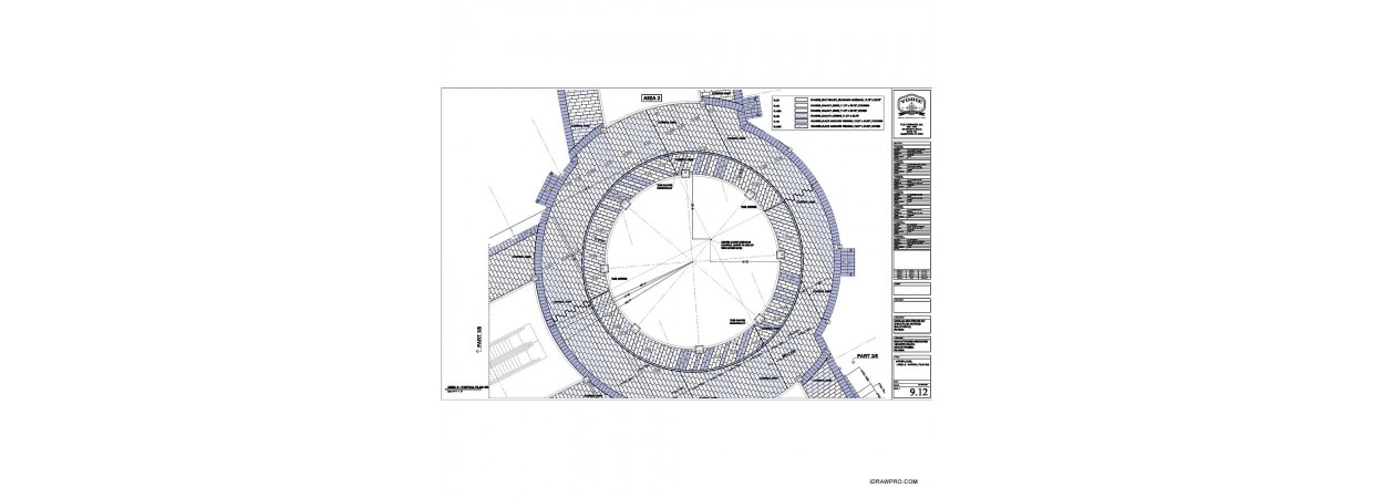 Porcelain floor and wall tile shop drawings for new shopping mall