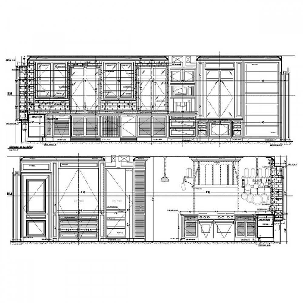 Kitchen shop drawings needed for remodeling project.