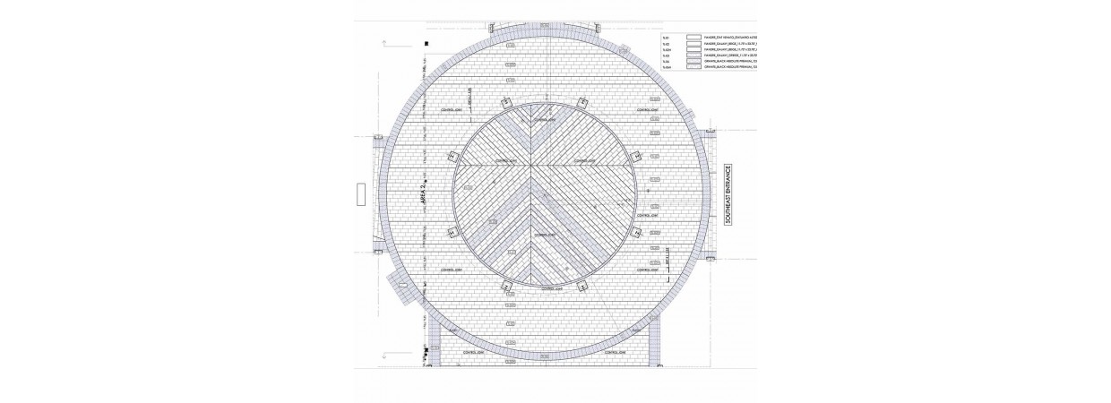 Porcelain floor and wall tile shop drawings for new shopping mall