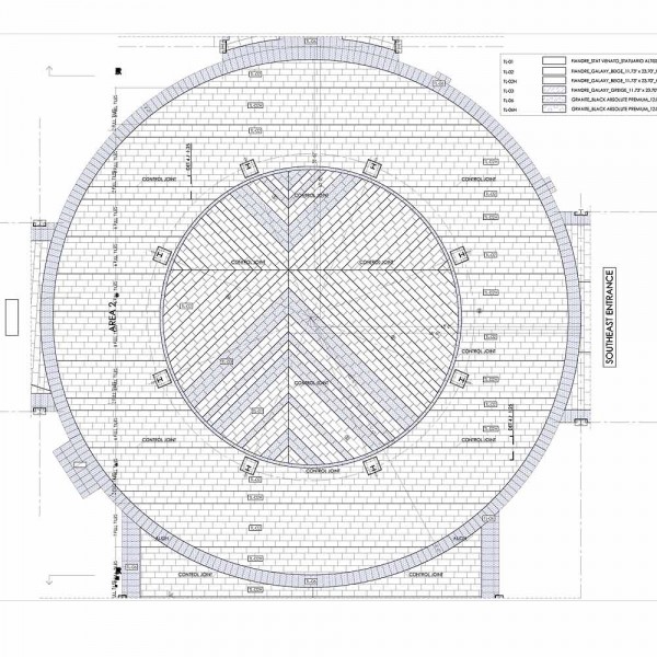 Porcelain floor and wall tile shop drawings for new shopping mall