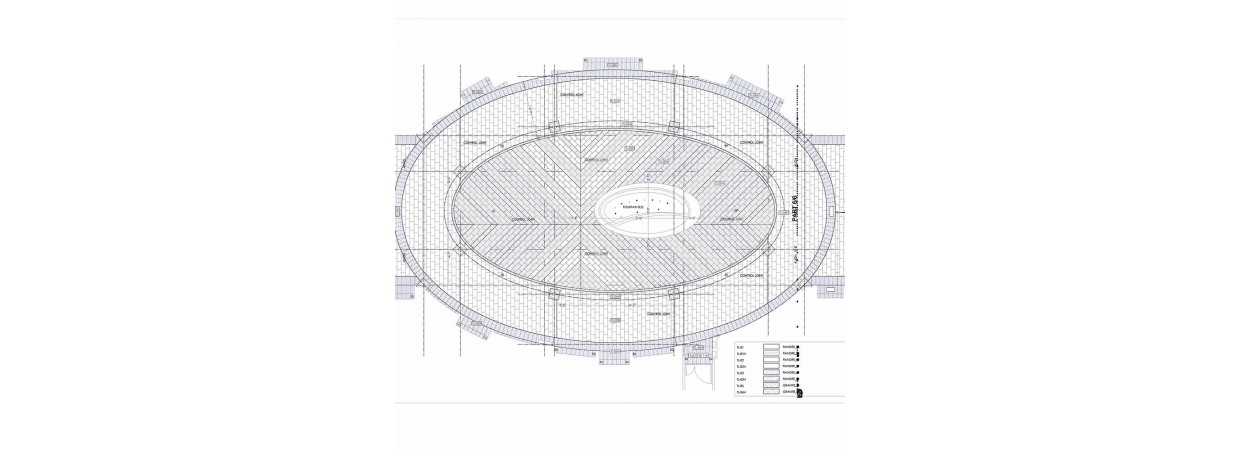 Porcelain floor and wall tile shop drawings for new shopping mall