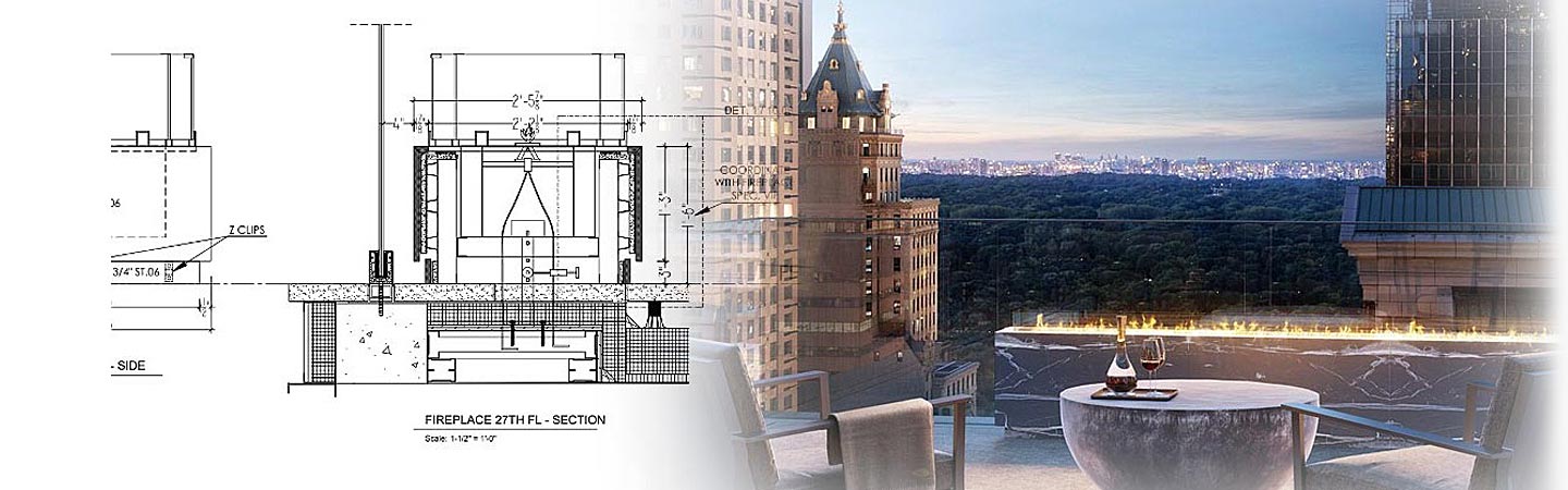 Floor and wall tile shop drawings for a luxury residences Highrise