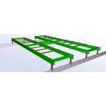 Structural steel shop drawings for a mechanical platform on the roof.
