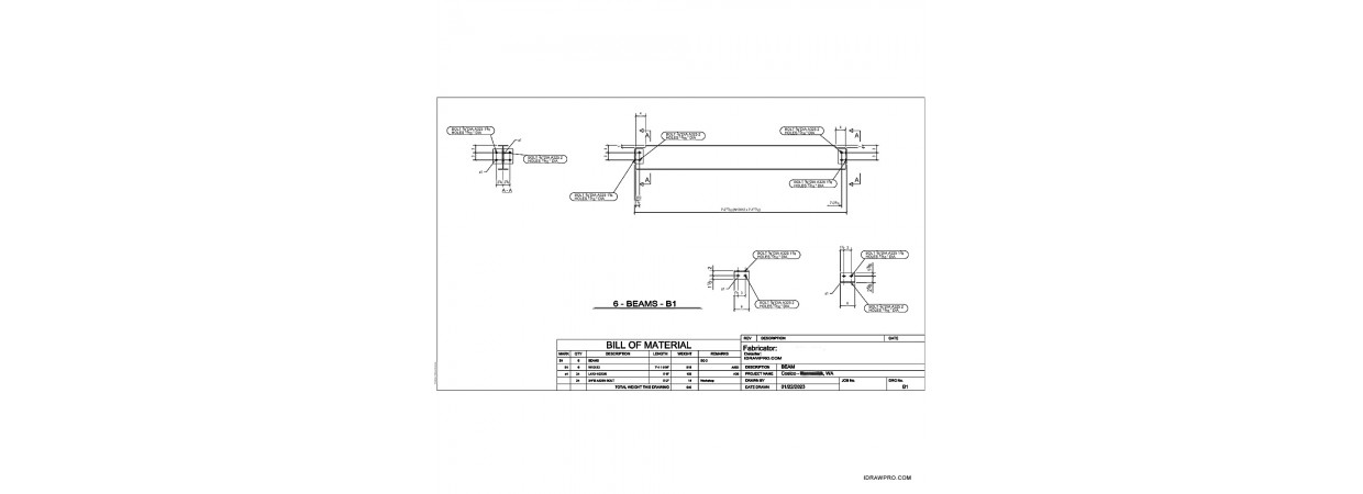 Structural steel shop drawings for a mechanical platform on the roof.