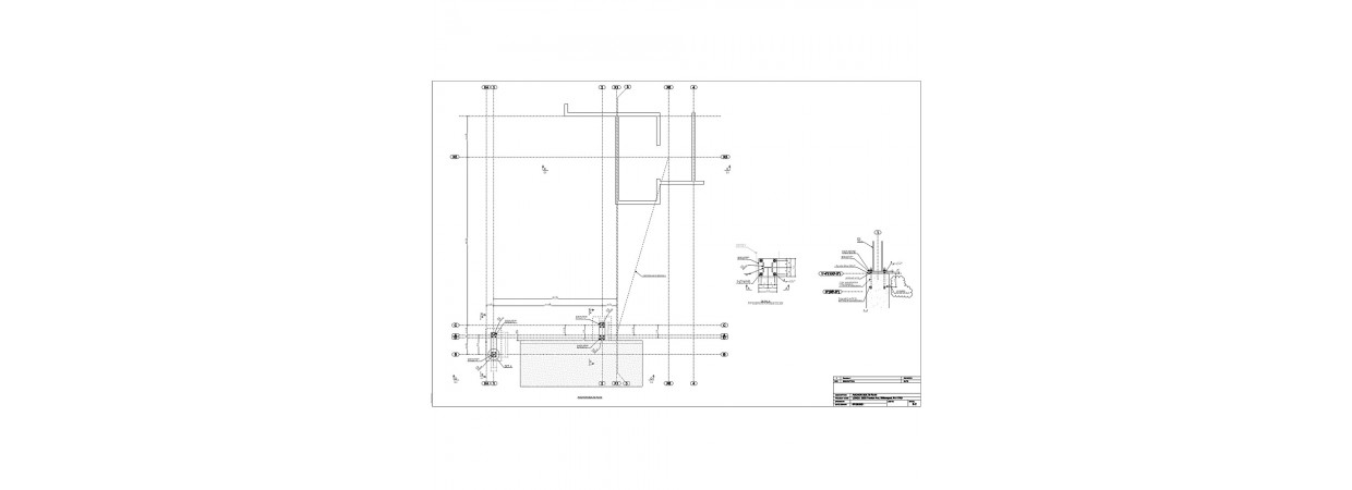 Shop drawings for pipe bridge and framing