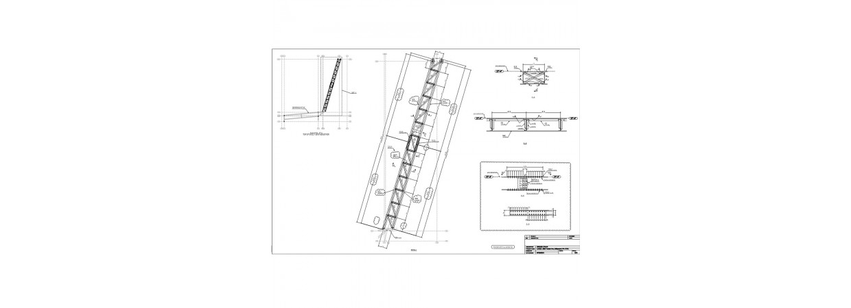Shop drawings for pipe bridge and framing