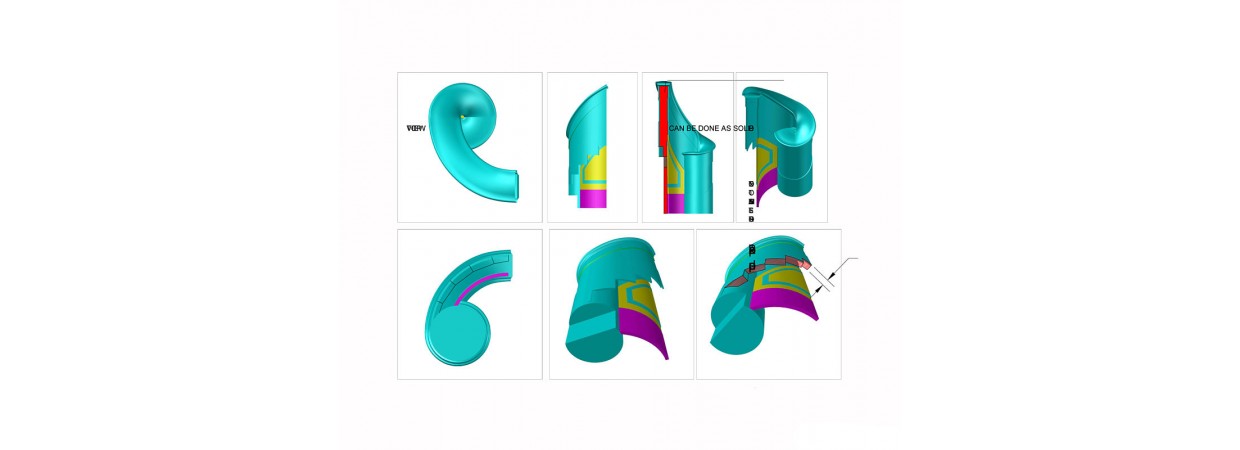 Marble Staircase Volute Shop Drawings